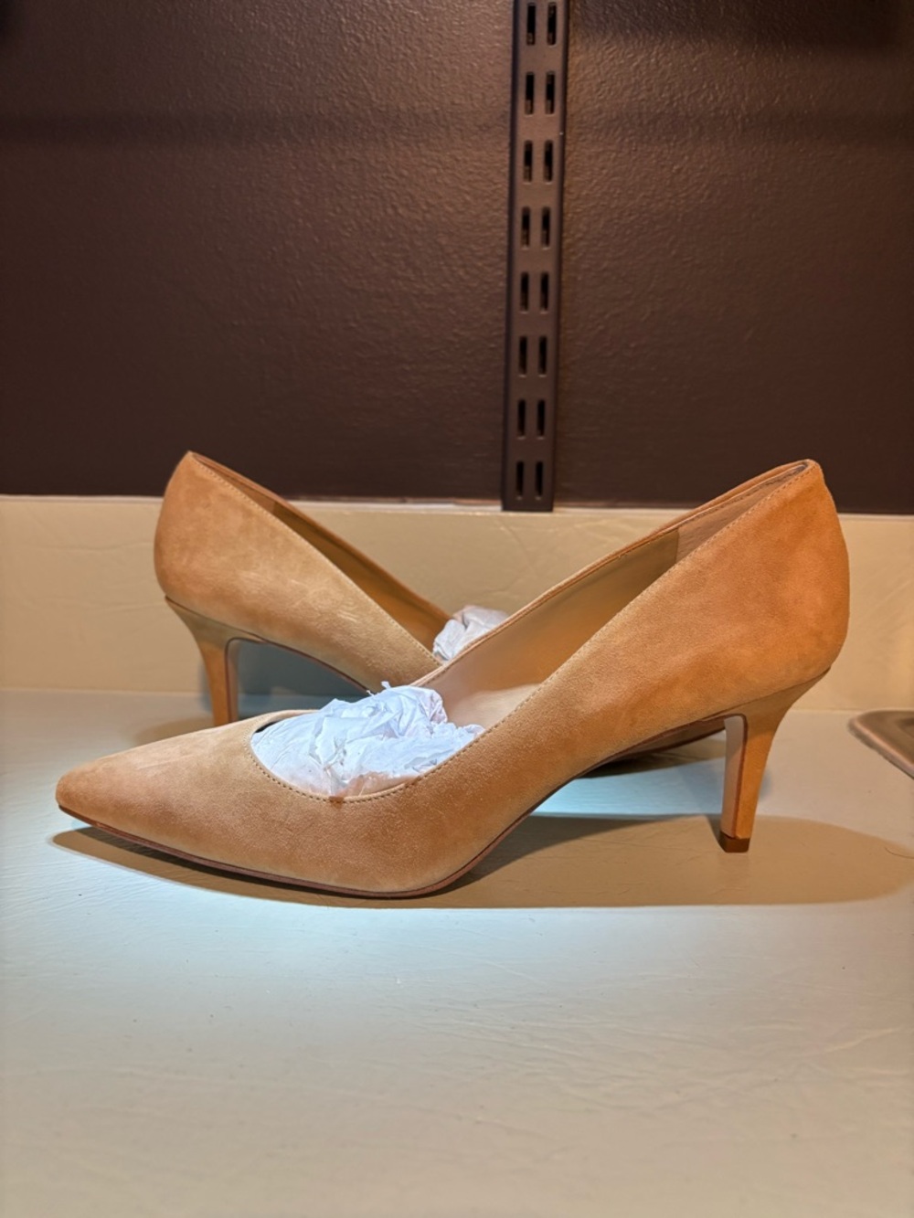 Ann Taylor Spiced Chai Suede Pointed-Toe Pumps